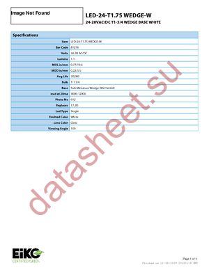 LED-24-T1.75 WEDGE-W datasheet  